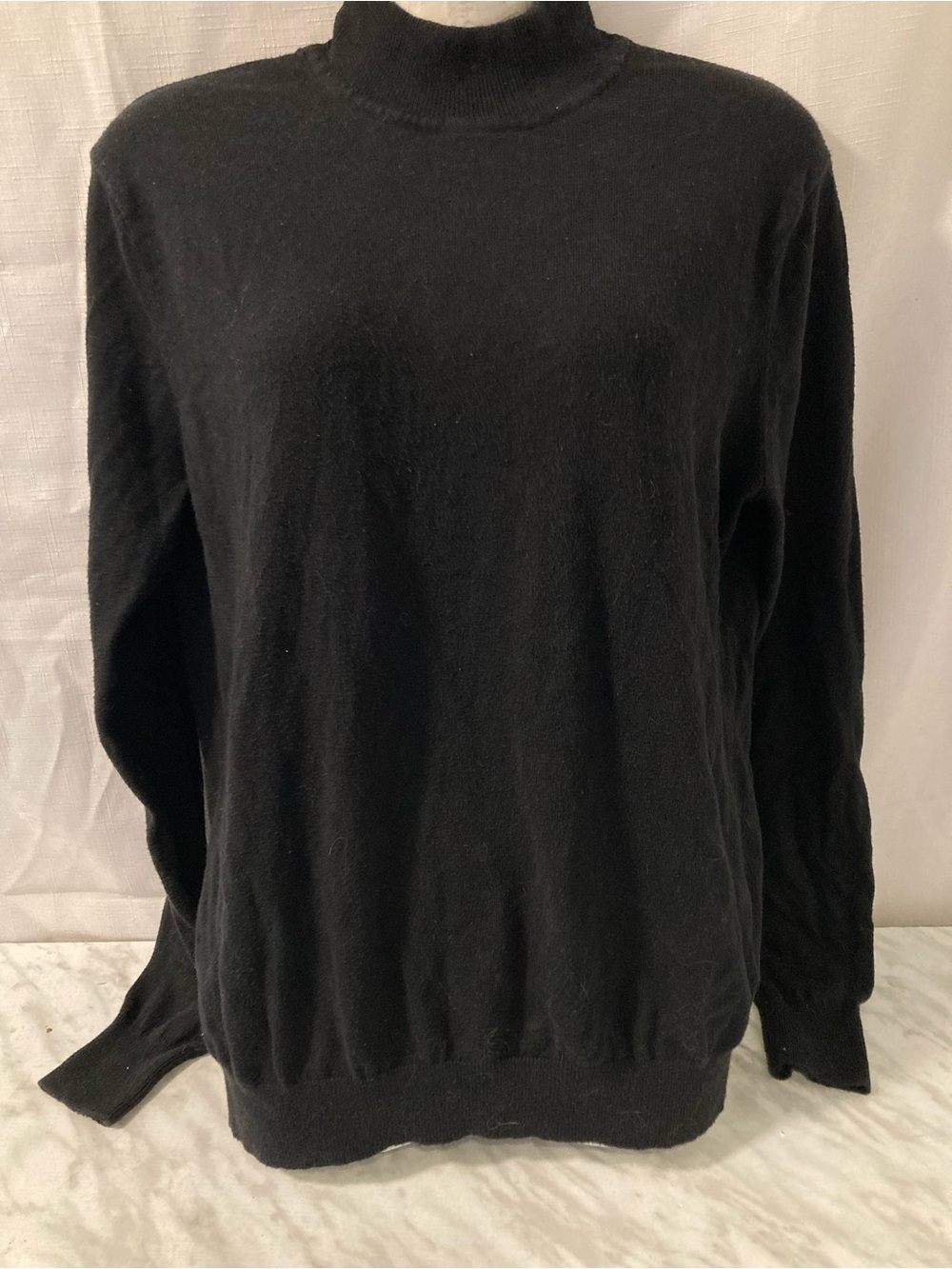 Le 31 Simons Black Mock Neck Turtleneck Sweater Men’s Small